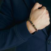Men's Leadership & Insight Bracelet: Pietersite, Yellow Tiger Eye, Blue Tiger Eye, Red Tiger Eye, Hematite and Silver